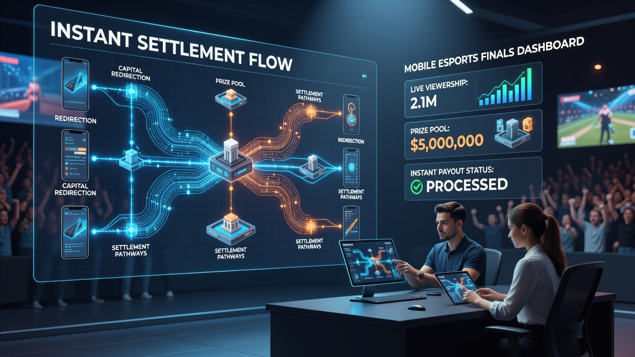 Diagramm zur Kapitalumleitung in mobilen Schnittstellen für Esports und Equine Events