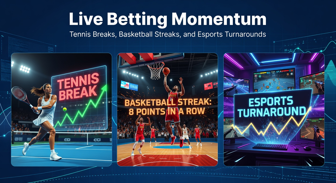 Tennisspieler feiert einen Break im Live-Match mit jubelnden Zuschauern im Hintergrund