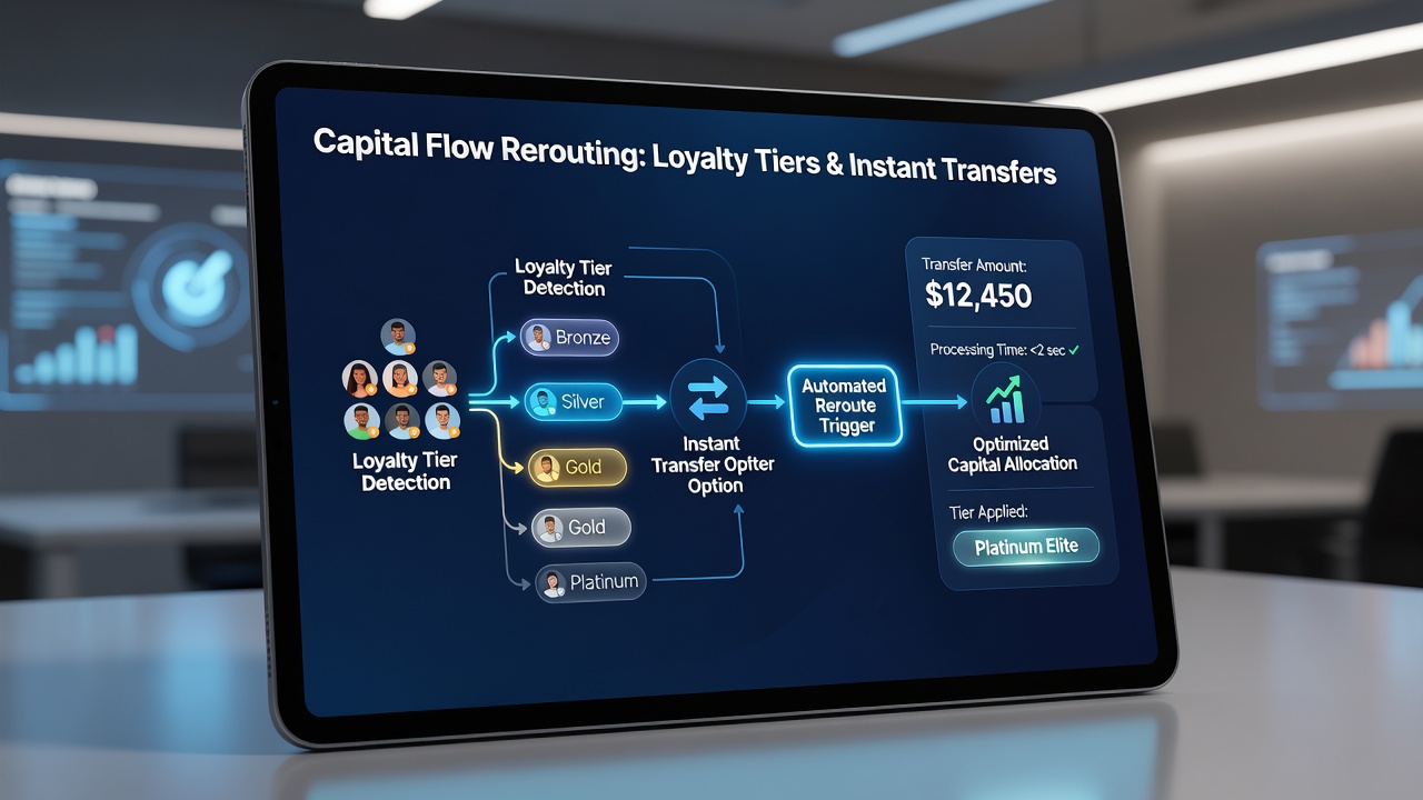 Beispiel einer App-Oberfläche mit Loyalty-Tiers und Sofort-Transfers bei Esports und Rennsport