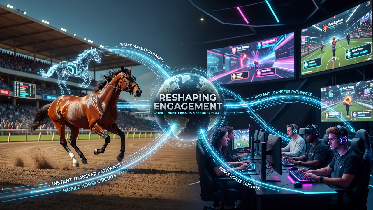 Darstellung mobiler Übertragungswege bei Pferderennen und Esports-Events